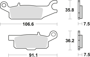 TRW szinterezett első fékbetétek az OFFROAD YAMAHA RAPTOR YFM 250 (2008–2020) / GRIZZLY YFM 550 (2009–2020) / GRIZZLY YFM 700 (2007–2020) modellekhez, nordicamoto.ro