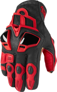 Manusi Piele Icon Hypersport Short Red/Black