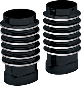 Billet Fork Leg Bells Black, Silver, 2, nordicamoto.ro