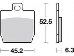 TRW organikus első/hátsó fékbetétek a YAMAHA YQ 50 AEROX '97–'12 / NS 50 '13– modellekhez, nordicamoto.ro
