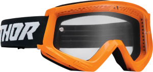 Thor Combat Racer szemüveg, fekete/fluoreszkáló narancssárga, nordicamoto.ro
