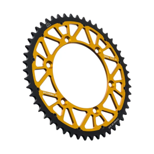 JT SPROCKETS Twinstar acél-alumínium hibrid lánckerék, fekete, arany , nordicamoto.ro