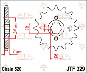 JT SPROCKETS Első lánckerék, természetes színű, 2, nordicamoto.ro