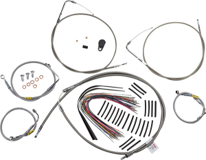 Control Kit For Early Touring Bikes With Bagger Bar Handlebars Silver, 1, nordicamoto.ro