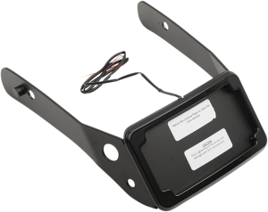 Curved License Plate Frame And Mount With License Plate Light Chrome, 1, nordicamoto.ro
