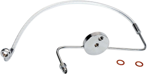 Designer Series Dot Front Lower Brake Line Kit Chrome, Sterling Chromite® Ii, 1, nordicamoto.ro