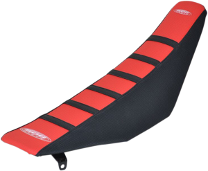 6-rib Gripper Seat Cover Black, Red, 2, nordicamoto.ro