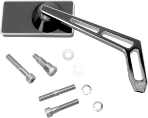 Billet Aluminum Mirrors With Clear Glass Black, 1, nordicamoto.ro