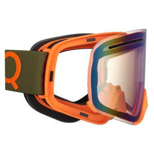 AMOQ Vision Vent+ mágneses védőszemüveg, katonai zöld/narancs – arany tükrös, 3, nordicamoto.ro
