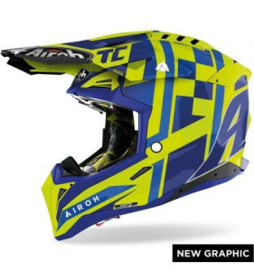 Airoh Aviator 3 TC21 sisak, kék/fluoreszkáló sárga, L-es méret, 2, nordicamoto.ro