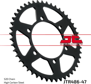 JT SPROCKETS Fekete hátsó lánckerék, 1, nordicamoto.ro
