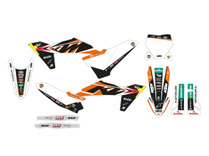 Trophy Graphic Kit With Seat Cover Yellow, Orange, Black, 2, nordicamoto.ro