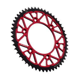 JT SPROCKETS Twinstar acél-alumínium hibrid lánckerék, fekete, piros , nordicamoto.ro