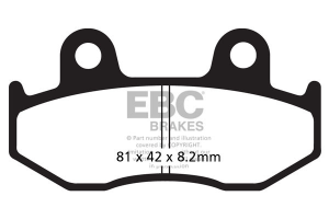 Sfa Series Organic Scooter Brake Pads, 2, nordicamoto.ro