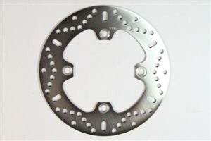 Round D-series Scooter Brake Rotor Silver, Stainless Steel, 1, nordicamoto.ro