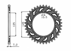 Steel Rear Sprocket Natural