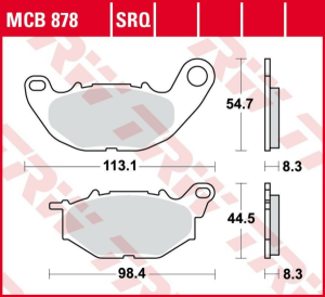 TRW szinterezett első fékbetétek TRACK YAMAHA YZF 250R '15 -/X-MAX 300 '18 -/ YZF R3 '15 -/MT-03 '17 -, nordicamoto.ro