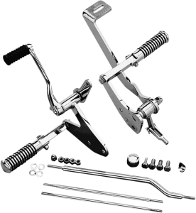 Forward Control Kit With Pegs Silver Standard, 1, nordicamoto.ro
