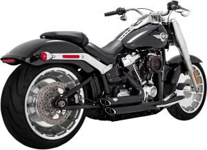 Shortshots Staggered Exhaust System Black, 3, nordicamoto.ro