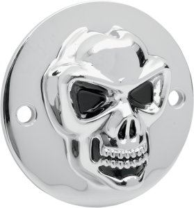 3-d Skull Points Cover Chrome