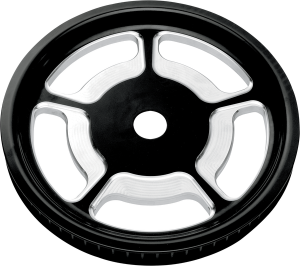 Universal Rear Cush-drive Aluminum Pulley Black, Contrast Cut, 1, nordicamoto.ro