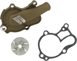 Supercooler Water Pump Cover And Impeller Kit Magnesium, Powder-coated