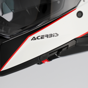 Acerbis Attack teljes arcú sisak, fehér/fekete, L-es méret, 4, nordicamoto.ro