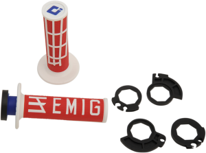 Emig Racing V2 Half-waffle Grip Black-white Black, White, 2, nordicamoto.ro