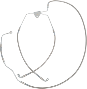 Stainless Steel Brake Line Kit Silver, Clear-coated