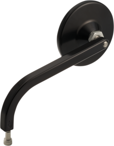 No. 7 Standard 3-1/4(r) Round Mirror Black, Anodized, 1, nordicamoto.ro