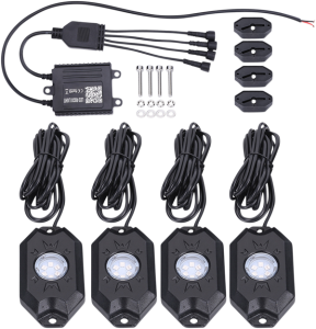 Rgb & Bluetooth Led Rock Light Kit Black