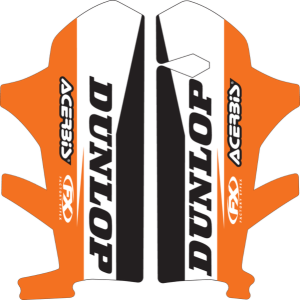 Lower Fork Guard Graphics Black, Orange, White, 2, nordicamoto.ro