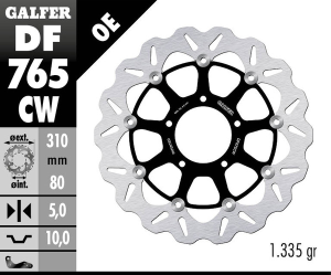 Wave® Brake Rotor Black, Silver