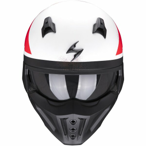 Casca moto Scorpion Covert-X T-RUST M Alb mat/Rosu, 3, nordicamoto.ro