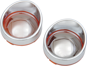 Visor-style Bezel And Lens For Deuce-style Turn Signals Chrome, 1, nordicamoto.ro