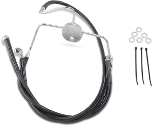 Extended Length Black Vinyl Brake Line Kit Black