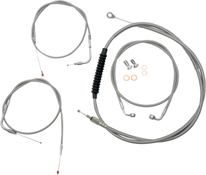 Standard Stainless Braided Handlebar Cable/brake Line Kit Silver, 1, nordicamoto.ro