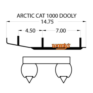Woodys Dooly Arctic Cat Trail Runners 6" 1pc/pack, 1, nordicamoto.ro