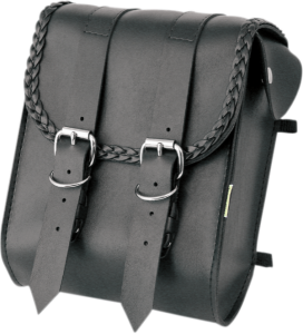 Braided Sissy Bar Bag Black, 1, nordicamoto.ro