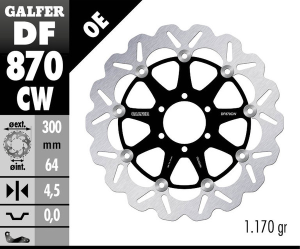 Wave® Brake Rotor Black, Silver, 1, nordicamoto.ro