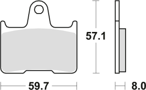 TRW Organic VT 750 hátsó fékbetétek '10–'15 / CB 1300 '98–'02 / CB 1300 X4 '97–'99 / KAWASAKI ZX7RR '96–'99, nordicamoto.ro