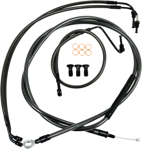 Standard Midnight Braided Handlebar Cable/brake Line Kit Black