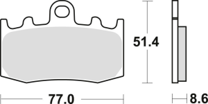 TRW Organic első fékbetétek a következő modellekhez: BMW R 1100 S (2001–2005) / R 1150 GS / ADV / R / RT (2001–2006) / K 1200 GT / RS (2001–2008) / K 1200 S (2005–2009) / R 1200 GS / ADV (2004–2013)