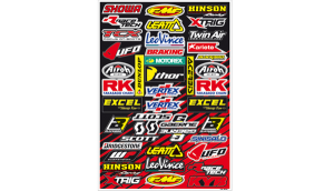 Decal Logo Kit Black, Red