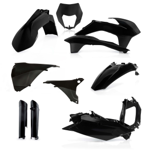 Acerbis teljes műanyag készlet a KTM EXC/EXC-F 14'-15' modellekhez, fekete, 1, nordicamoto.ro
