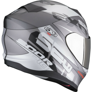 SCORPION EXO-520 EVO AIR COVER sport/túra teljes arcú bukósisak, ezüst/piros, XXL, 3, nordicamoto.ro