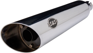 Slash Cut Ec Slip-on Mufflers Chrome, 2, nordicamoto.ro
