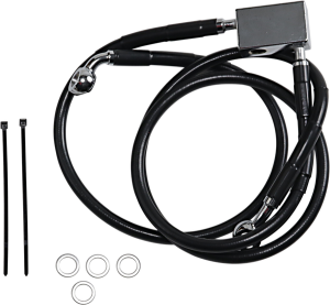 Extended Length Black Vinyl Brake Line Kit Black Oversize [+76 mm (3')], 1, nordicamoto.ro