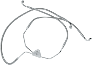 Stainless Steel Brake Line Kit Silver, Clear-coated
