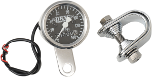 1-7/8(r) 140 Mph Mini Mechanical Speedometer Black, 2, nordicamoto.ro